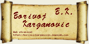 Borivoj Karganović vizit kartica